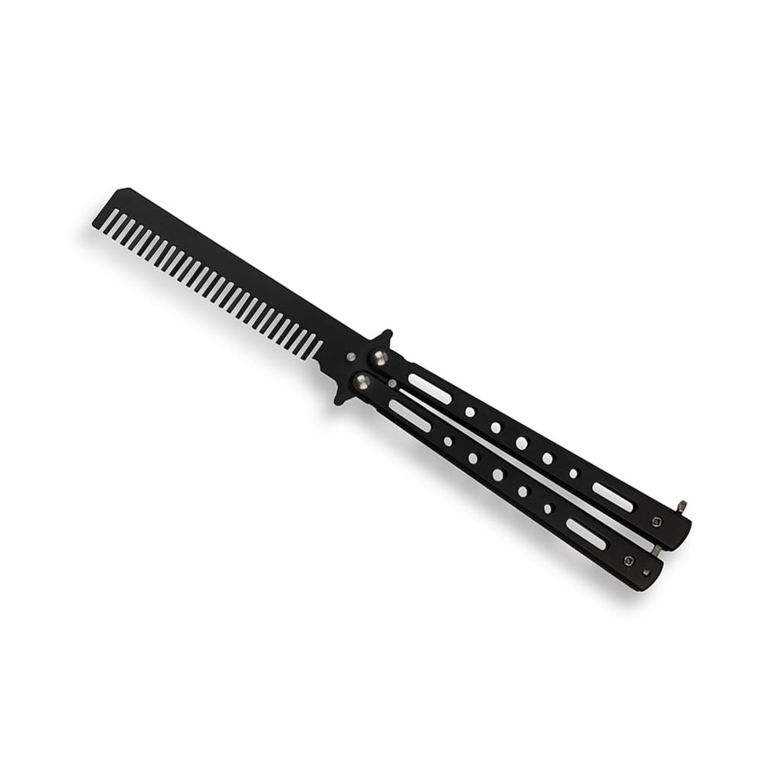 Briceag fluture IdeallStore tip pieptan, Black Comb, 22 cm, negru fotografia produsului View 6 L