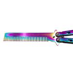 Briceag fluture de antrenament IdeallStore&reg;, tip pieptan, Rainbow Comb, 22 cm, multicolor fotografia produsului View 4 S