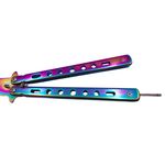 Briceag fluture de antrenament IdeallStore&reg;, tip pieptan, Rainbow Comb, 22 cm, multicolor fotografia produsului View 3 S