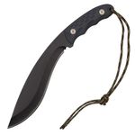 Cutit tip maceta IdeallStore&reg;, Mini Kukri, negru, 30 cm, teaca inclusa fotografia produsului
