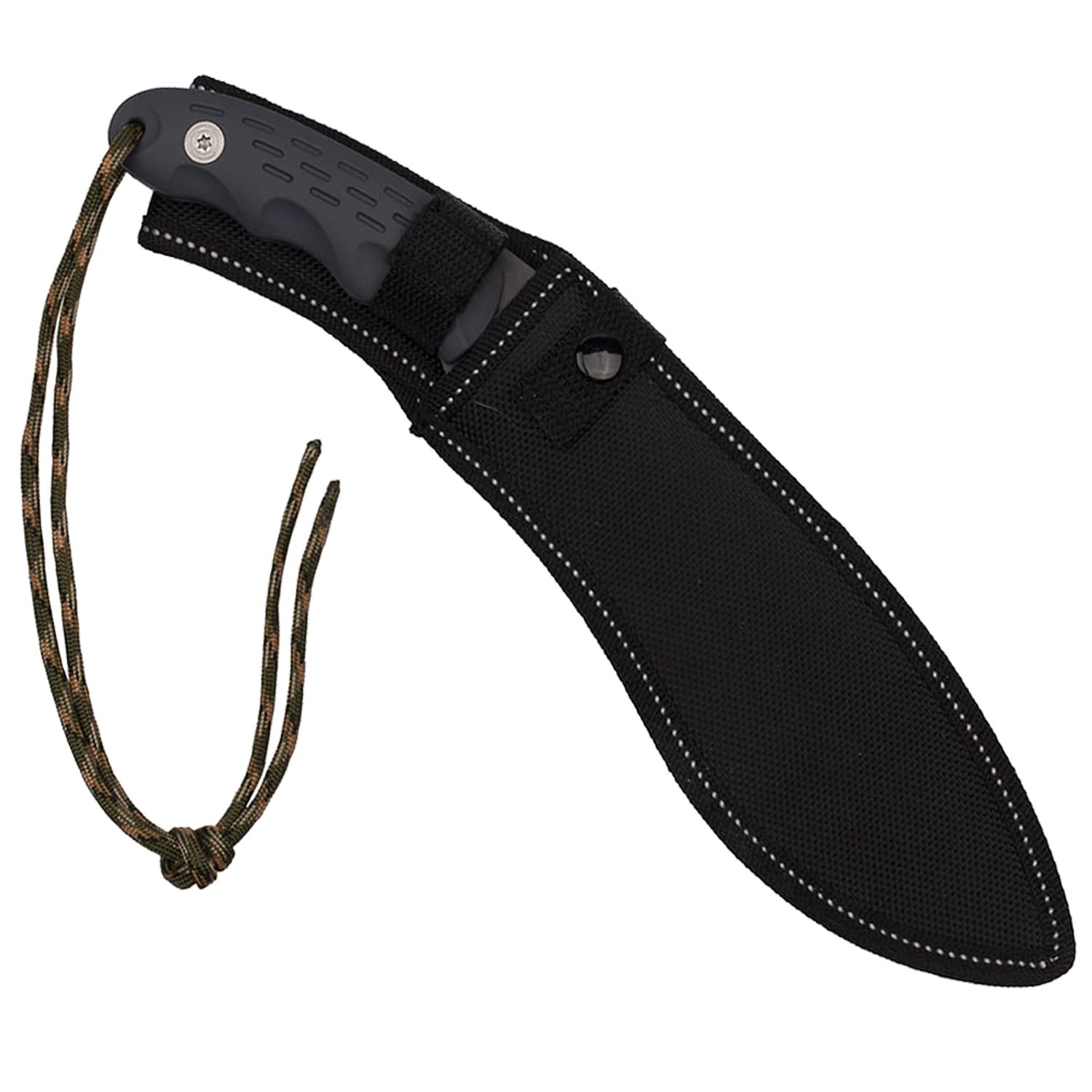 Cutit tip maceta IdeallStore&reg;, Mini Kukri, negru, 30 cm, teaca inclusa fotografia produsului View 6 L