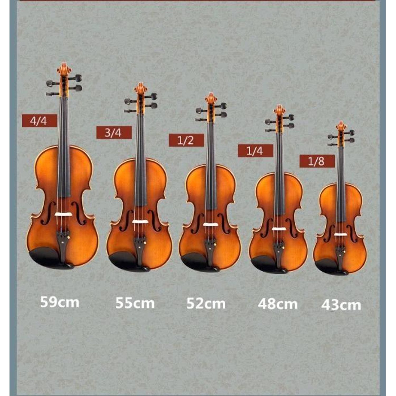Vioara clasica din lemn 1/4 toc inclus fotografia produsului View 7 L