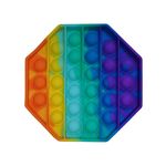 Jucarie antistres, Pop it, silicon, hexagon, 12.5 cm, multicolor fotografia produsului