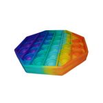 Jucarie antistres, Pop it, silicon, hexagon, 12.5 cm, multicolor fotografia produsului View 3 S