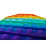 Jucarie antistres, Pop it, silicon, hexagon, 12.5 cm, multicolor fotografia produsului View 4 S