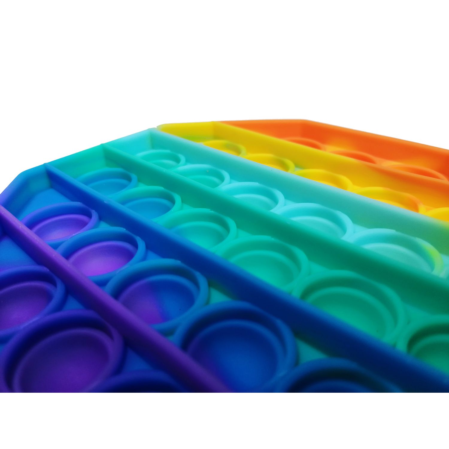 Jucarie antistres, Pop it, silicon, hexagon, 12.5 cm, multicolor fotografia produsului View 5 L