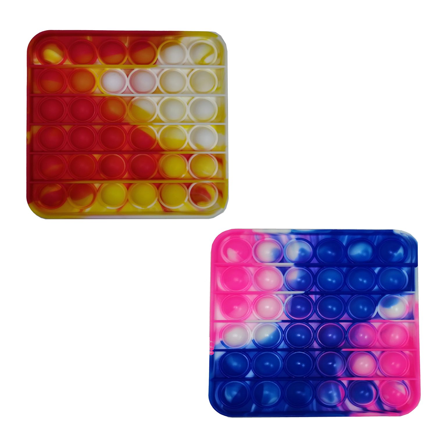 Set jucarii antistres, Pop it, silicon, patrat, 13 x 1.5 cm fotografia produsului