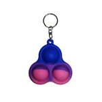 Set jucarii antistres, Pop it, breloc, 8 cm, tricolor, bila inclusa fotografia produsului View 3 S