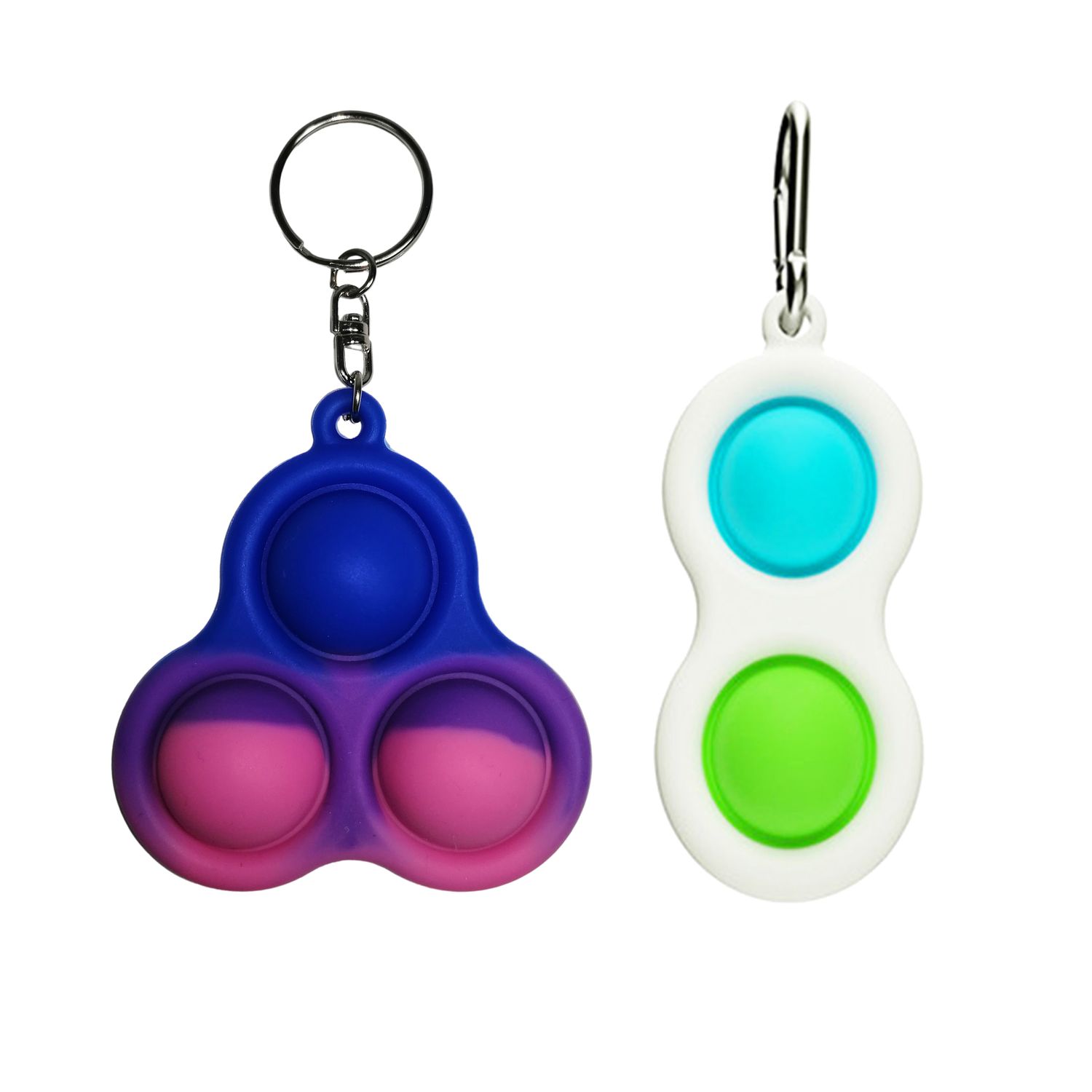 Set jucarii antistres, Pop it, breloc, 8 cm, tricolor, bila inclusa fotografia produsului View 2 L