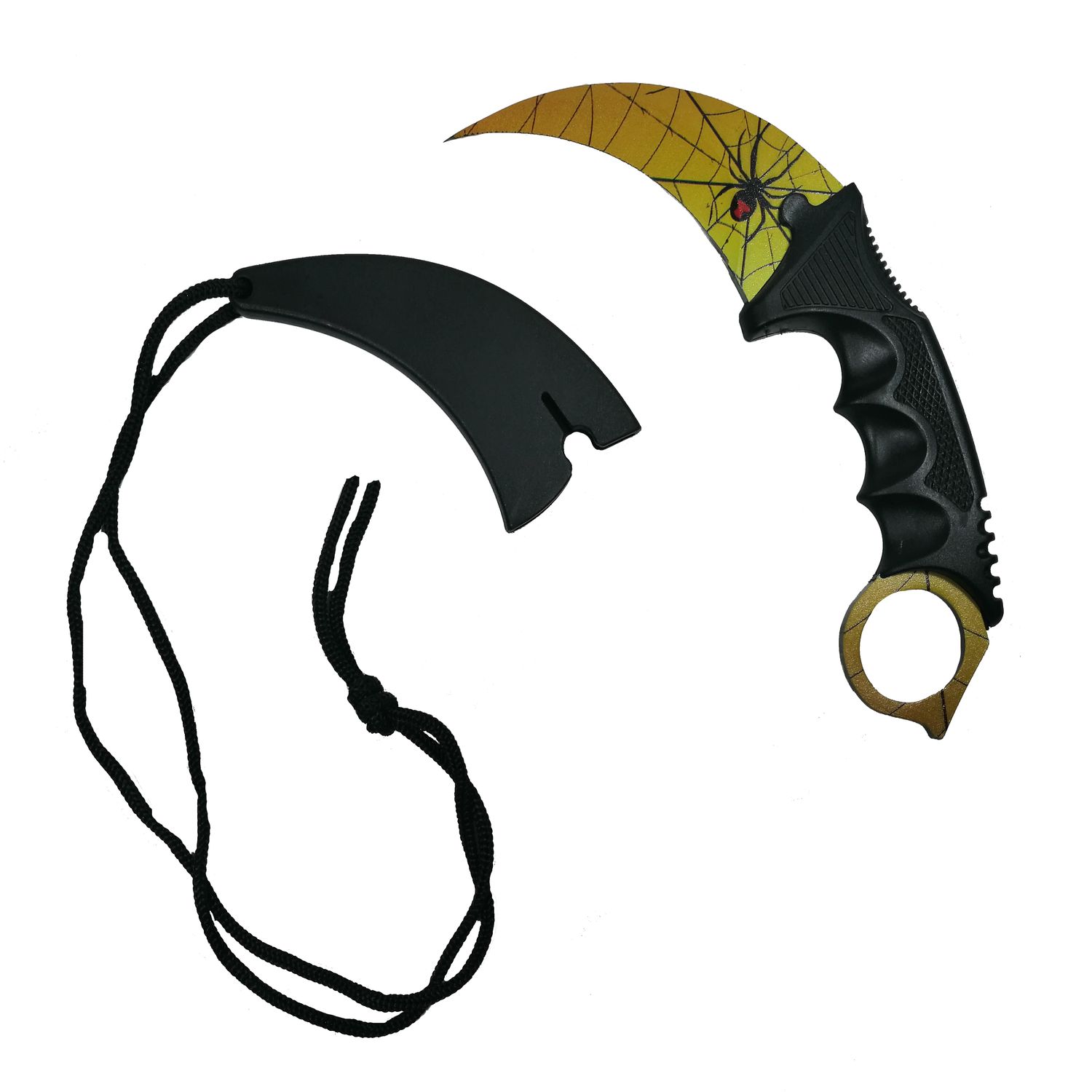 Cutit Karambit, auriu, Golden Spider, 18.5 cm fotografia produsului
