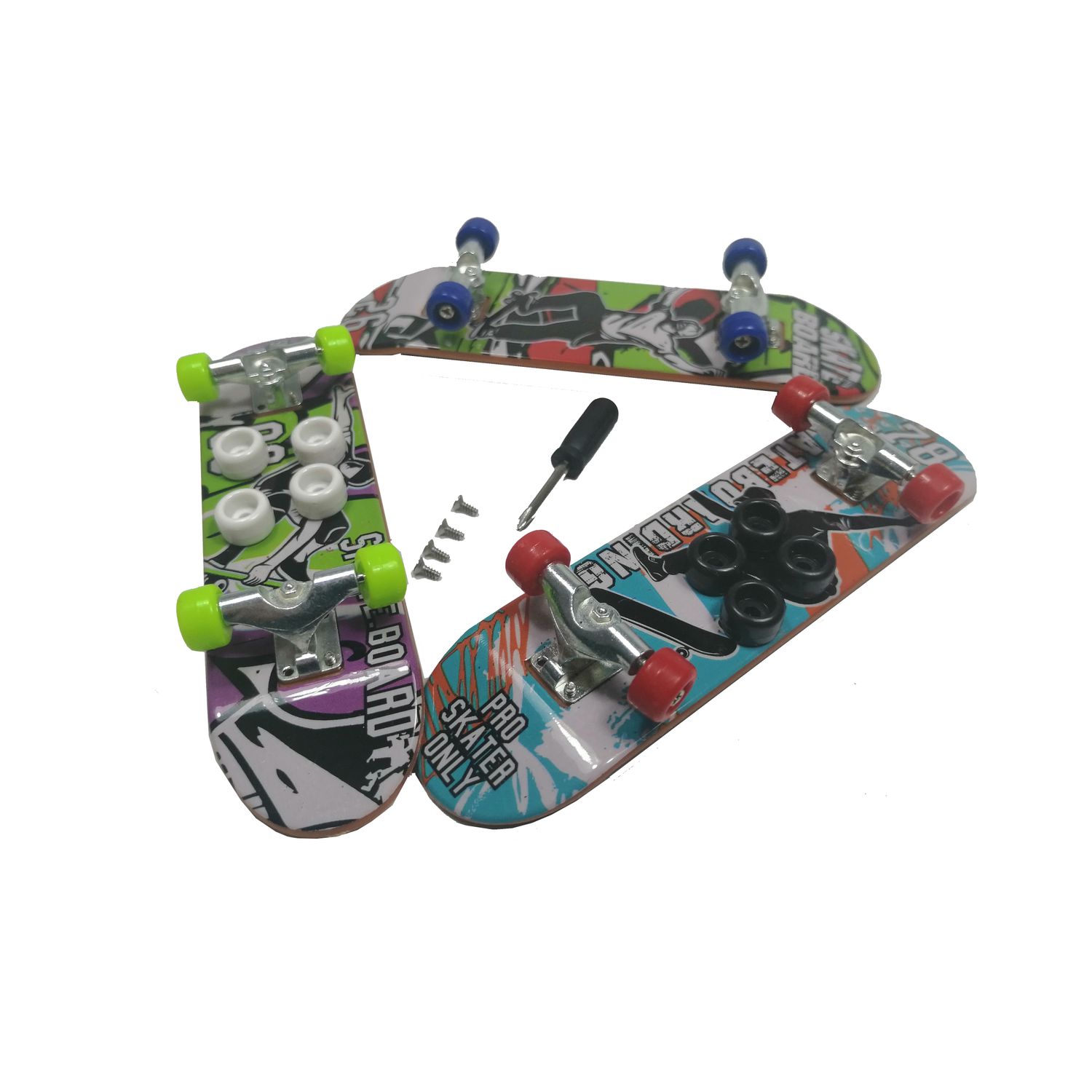 Set mini Skateboard, Fingerboard Extreme, 9.5 cm, negru fotografia produsului View 5 L