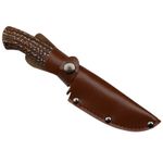 Cutit de vanatoare IdeallStore&reg;, Bone Density, 21 cm, argintiu, teaca piele fotografia produsului View 2 S