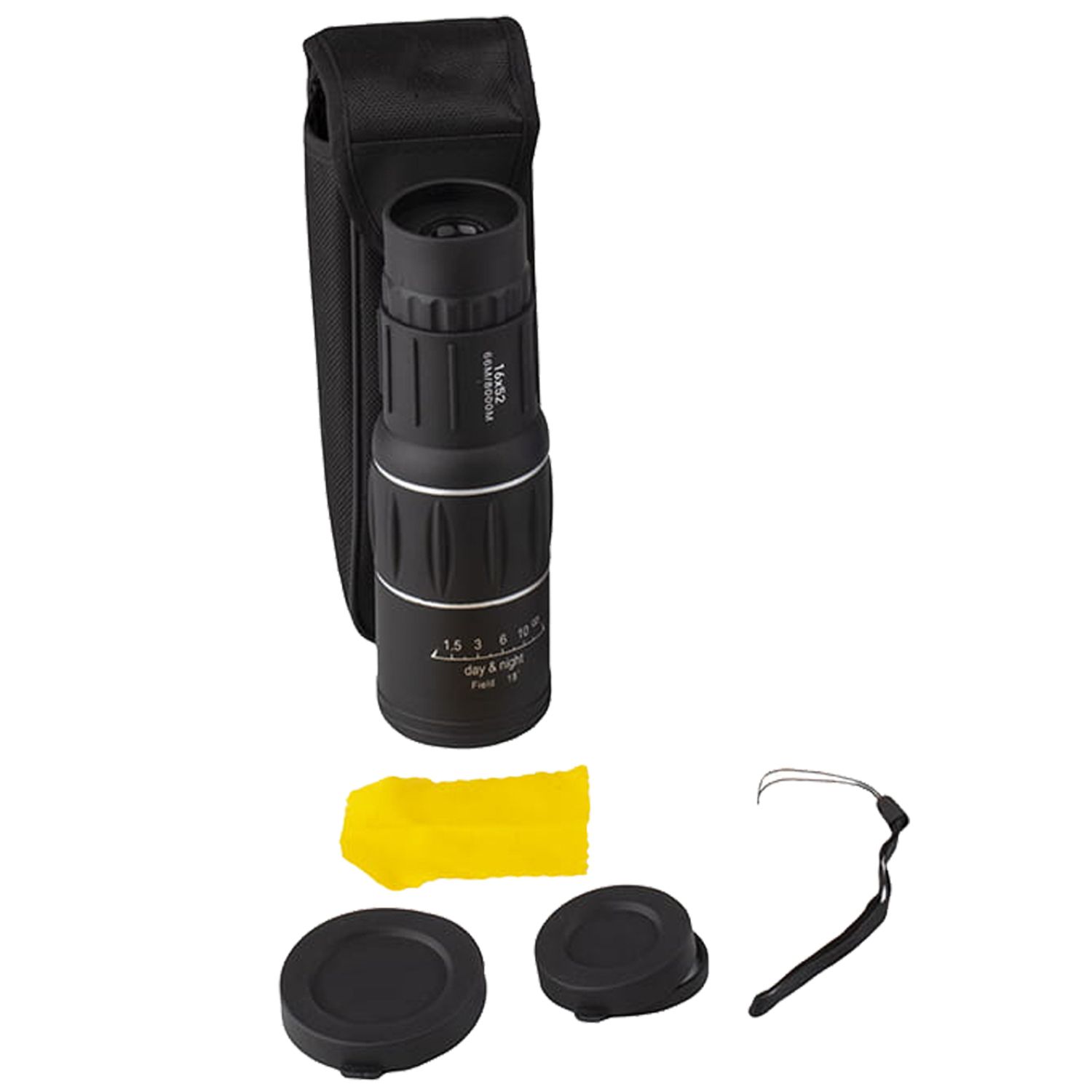 Monocular IdeallStore&reg;, Hawk Sight, 16x52, negru, 15 cm, husa inclusa fotografia produsului View 2 L