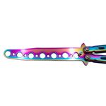 Briceag de antrenament IdeallStore&reg;, model fluture, Rainbow Distortion, otel, 22.5 cm, multicolor fotografia produsului View 4 S