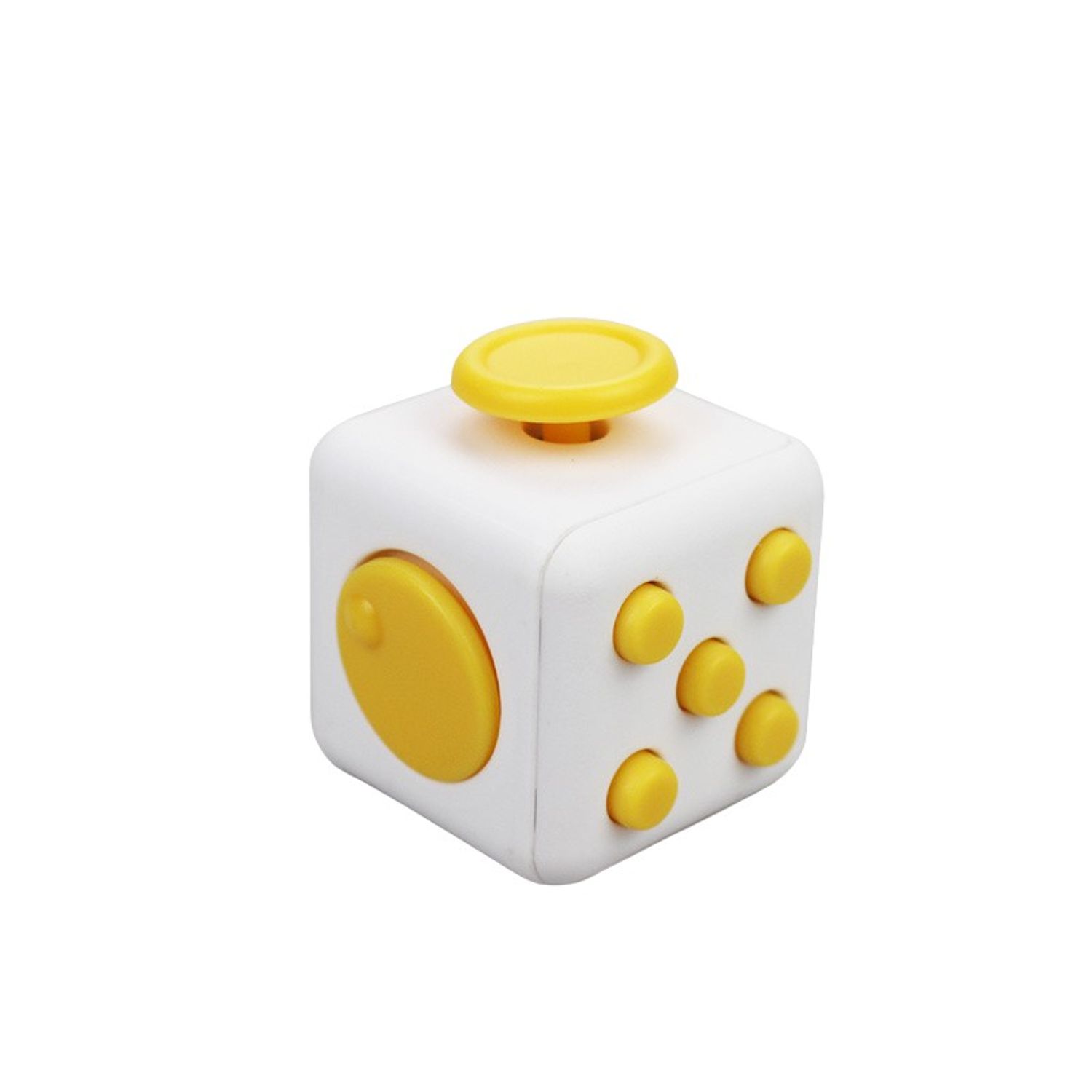 Jucarie antistres, Fidget Cube, 3 cm, galben fotografia produsului View 3 L