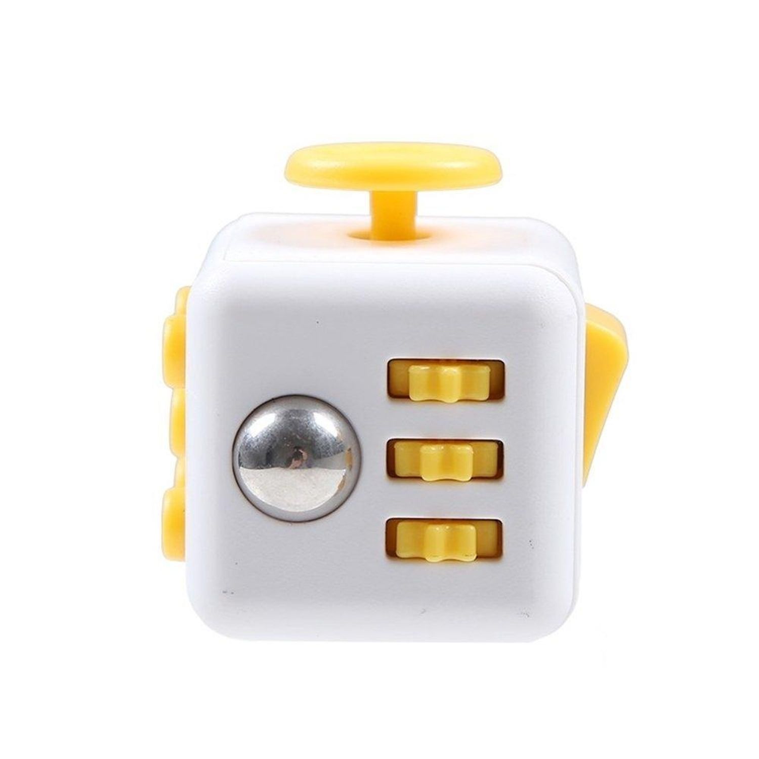 Jucarie antistres, Fidget Cube, 3 cm, galben fotografia produsului View 2 L