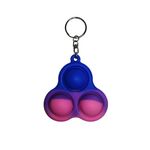Jucarie antistres, Pop it, breloc, silicon, triunghi, 8 cm, multicolor fotografia produsului