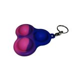 Jucarie antistres, Pop it, breloc, silicon, triunghi, 8 cm, multicolor fotografia produsului View 3 S