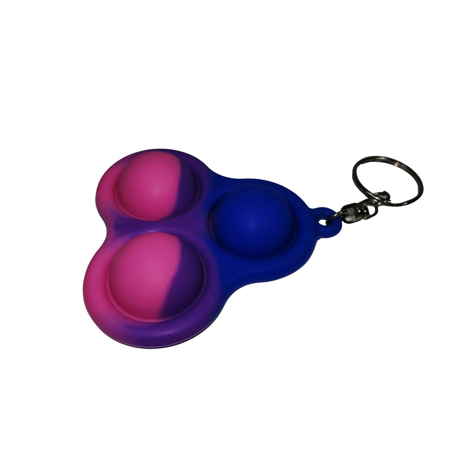 Jucarie antistres, Pop it, breloc, silicon, triunghi, 8 cm, multicolor fotografia produsului View 3 L