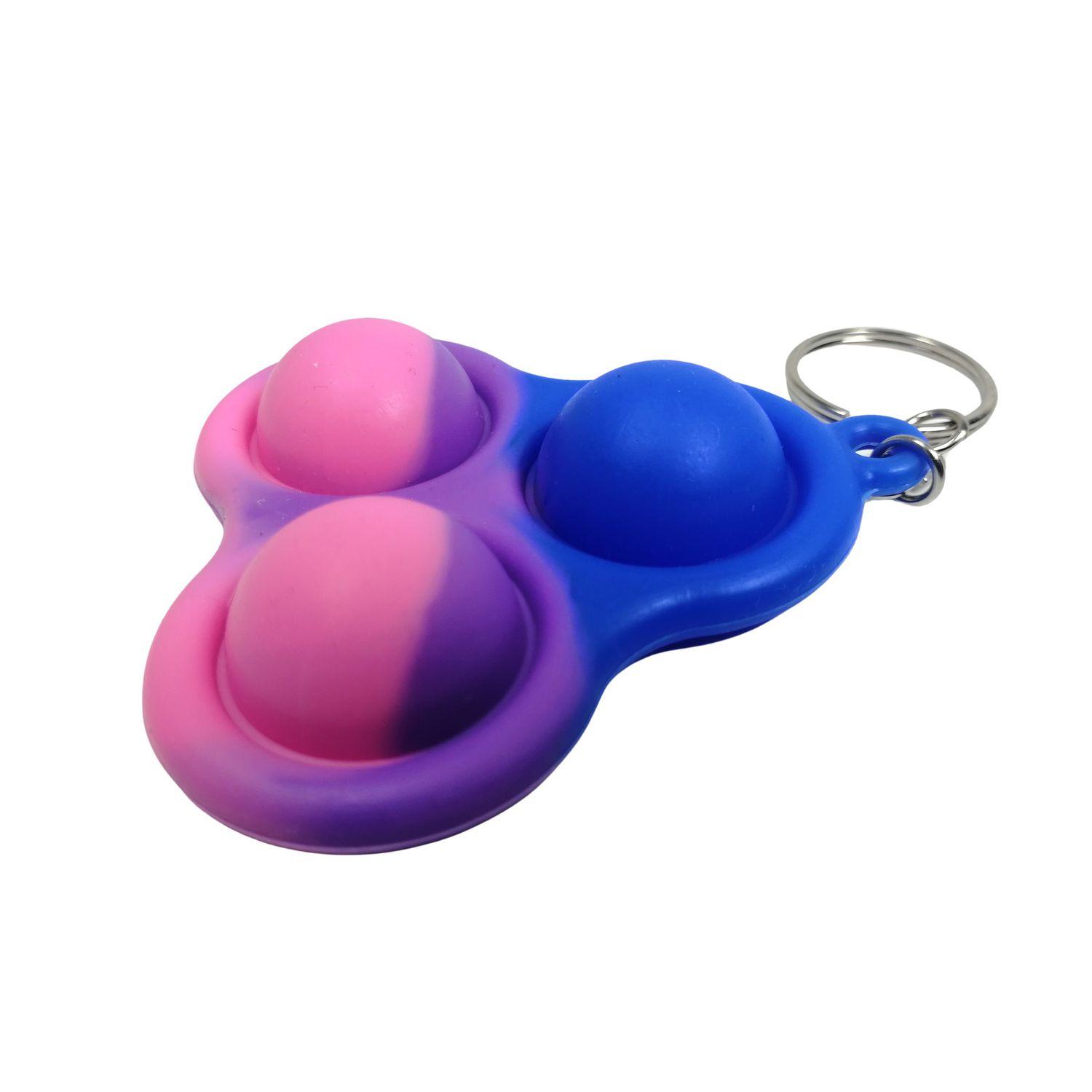 Jucarie antistres, Pop it, breloc, silicon, triunghi, 8 cm, multicolor fotografia produsului View 5 L