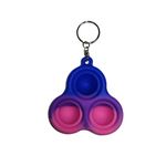 Jucarie antistres, Pop it, breloc, silicon, triunghi, 8 cm, multicolor fotografia produsului View 2 S