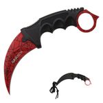 Cutit Karambit, spider web, rosu, 18.5 cm fotografia produsului View 2 S