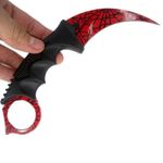 Cutit Karambit, spider web, rosu, 18.5 cm fotografia produsului View 3 S