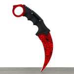 Cutit Karambit, spider web, rosu, 18.5 cm fotografia produsului View 4 S