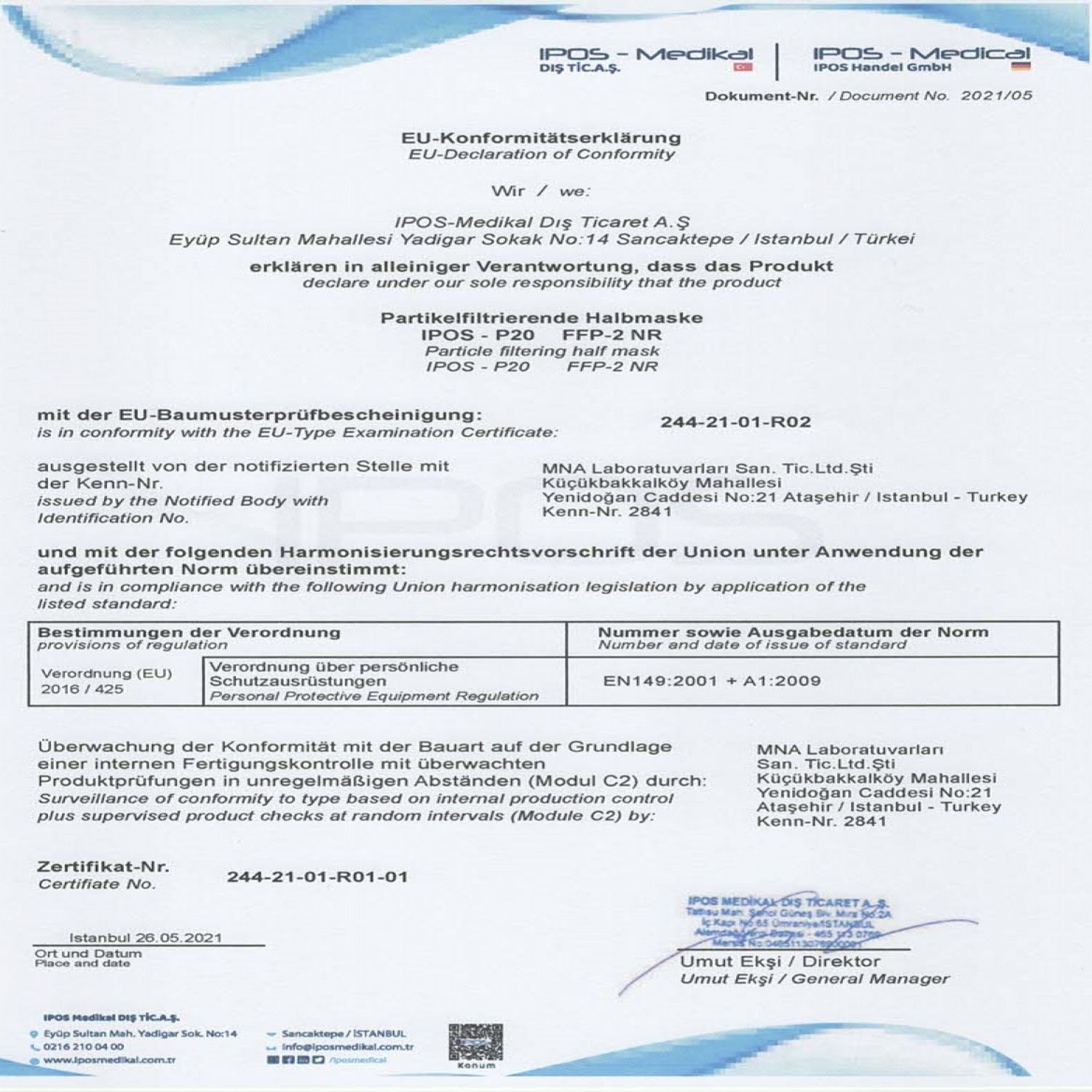 Masca FFP2, 5 straturi, BFE>95%, neagra, certificare CE 2841 fotografia produsului View 11 L