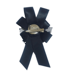 Brosa tip jabou, Handmade, Statement, 2 in 1, Clips par, Cu dantela plasa si cristale, Textil, Metal, 17x10 cm, Negru fotografia produsului View 4 S