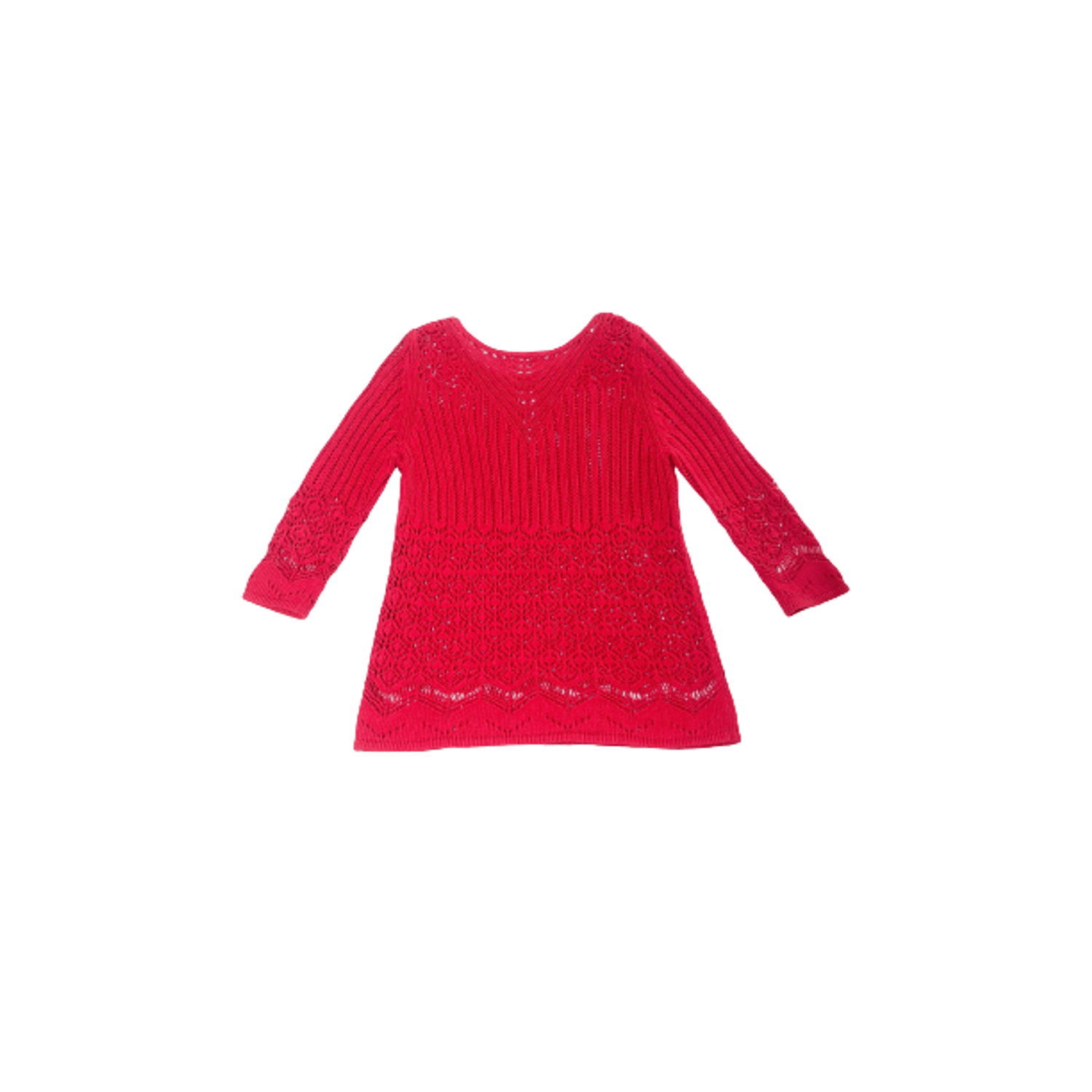 Bluza dama, Monsoon, Casual, Maneca lunga, Bumbac tricotat, M INTL, Rosu fotografia produsului View 5 L