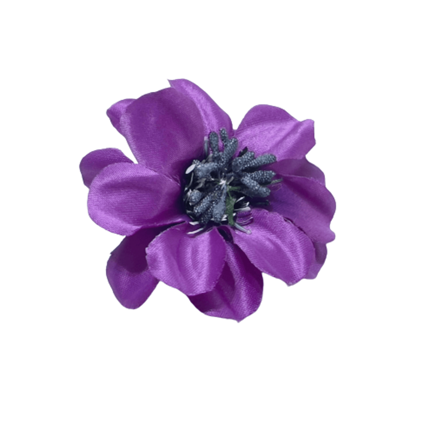 Agrafa de par, Handmade, Floare 3D, Cutie Cadou, Clips, Textil, Metal, 7x7x3 cm, Mov fotografia produsului View 2 L