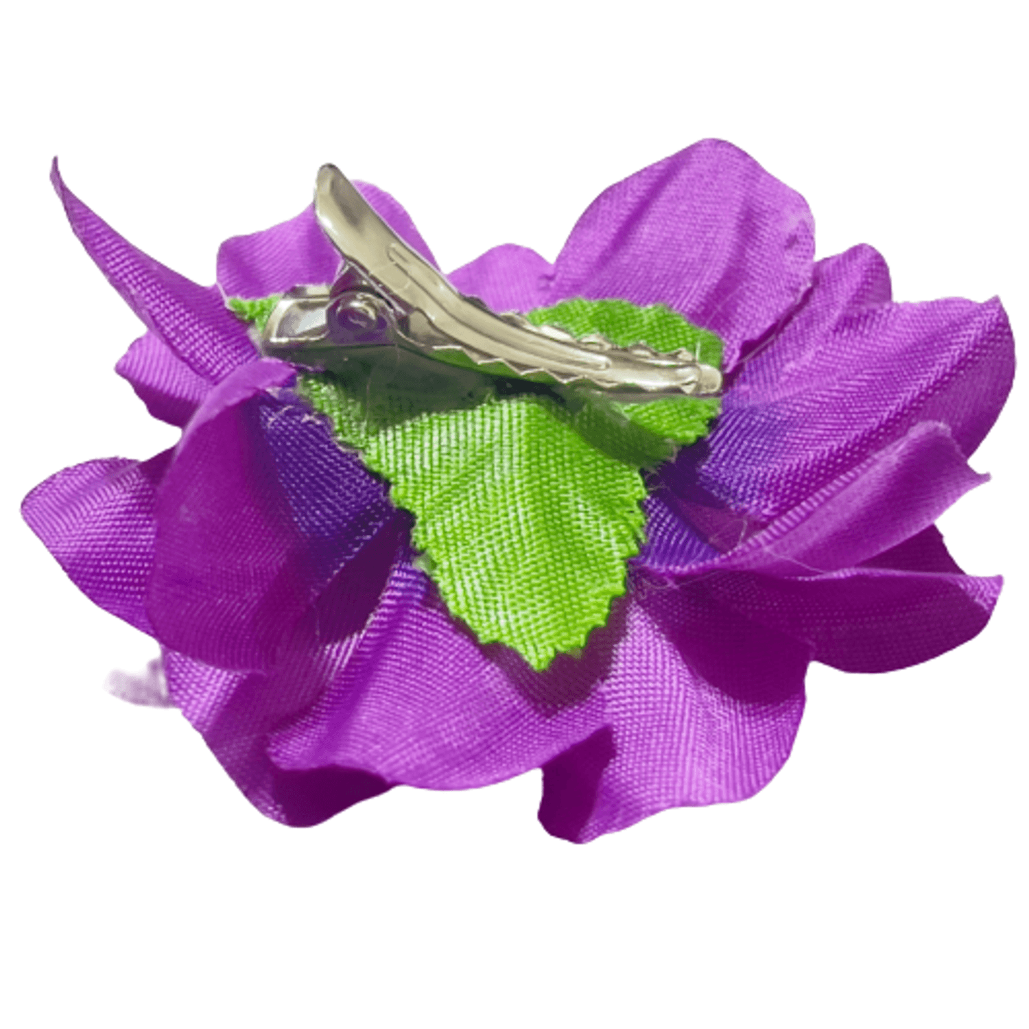 Agrafa de par, Handmade, Floare 3D, Cutie Cadou, Clips, Textil, Metal, 7x7x3 cm, Mov fotografia produsului View 6 L