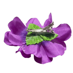 Agrafa de par, Handmade, Floare 3D, Cutie Cadou, Clips, Textil, Metal, 7x7x3 cm, Mov fotografia produsului View 4 S
