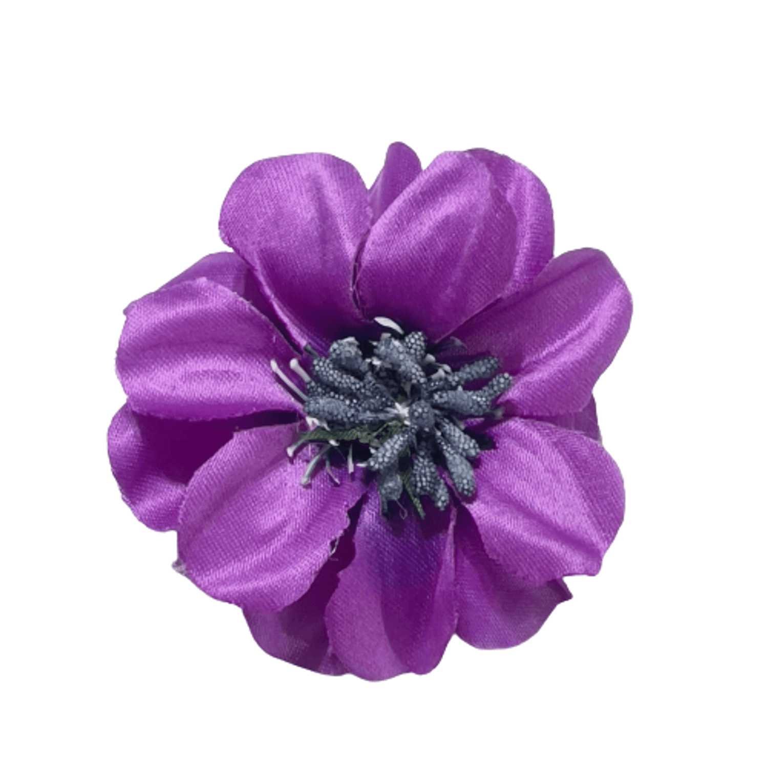 Agrafa de par, Handmade, Floare 3D, Cutie Cadou, Clips, Textil, Metal, 7x7x3 cm, Mov fotografia produsului