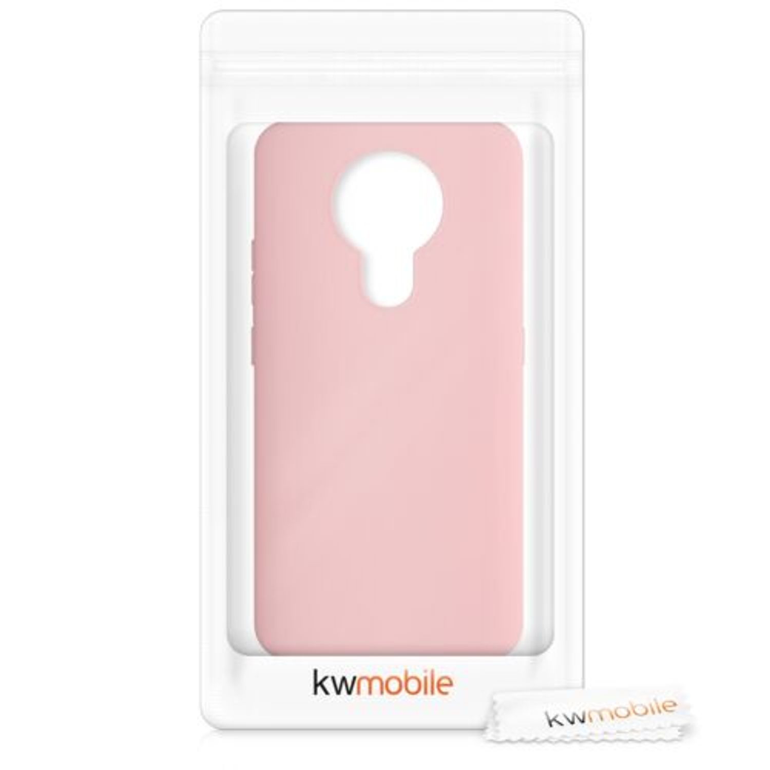 Husa pentru Nokia 3.4, Silicon, Rose Gold, 53495.89 fotografia produsului View 8 L