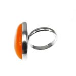 Inel argint reglabil masiv cu jad galben 25x18 MM fotografia produsului View 3 S
