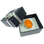 Inel argint reglabil masiv cu jad galben 25x18 MM fotografia produsului View 4 S