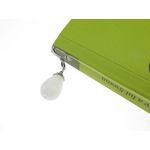 Semn de carte metalic pana cu jad alb fotografia produsului View 3 S