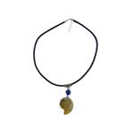 Colier statement cu amonit fosil si lapis-lazuli B fotografia produsului View 2 S