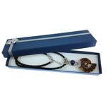 Colier statement cu amonit fosil si lapis-lazuli A fotografia produsului View 3 S