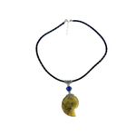 Colier statement cu amonit fosil si lapis-lazuli C fotografia produsului View 2 S