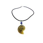 Colier statement cu amonit fosil si lapis-lazuli C fotografia produsului View 3 S
