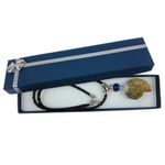 Colier statement cu amonit fosil si lapis-lazuli B fotografia produsului View 4 S