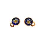 Cercei clips Millefiori albastru 10 MM fotografia produsului