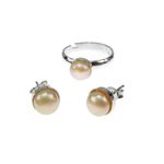 Set argint Joy perle de cultura oranj 6 MM fotografia produsului