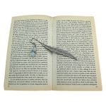 Semn de carte metalic pana cu ingeras piatra opalit fotografia produsului View 3 S