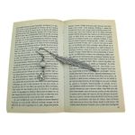 Semn de carte metalic pana cu fulg de nea si cristal de gheata fotografia produsului View 3 S