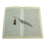 Semn de carte metalic pana cu ingeras ochi de tigru natural fotografia produsului View 4 S