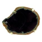 Inel reglabil statement masiv cu agat negru natural 17A fotografia produsului